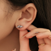 Minimalist Knot Design Silver Stud Earrings - Image 5