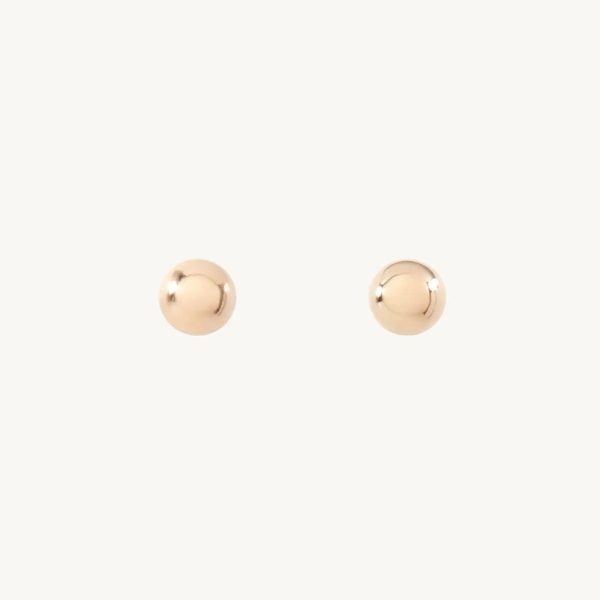 Gold Orb Stud Earrings