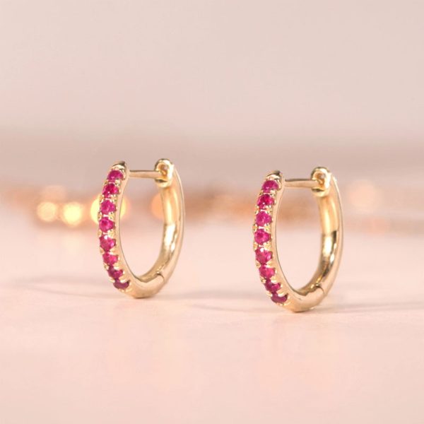 Ruby Enchanted Light Hoop Earrings