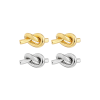 Minimalist Knot Design Silver Stud Earrings - Image 6