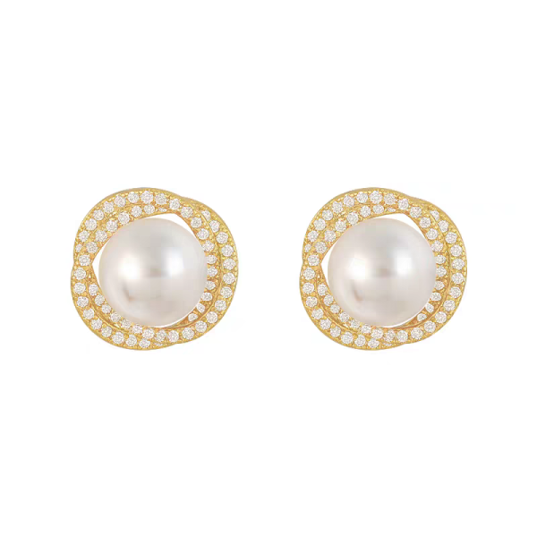 Fashion Dual Pearl Stud Earrings - Image 6